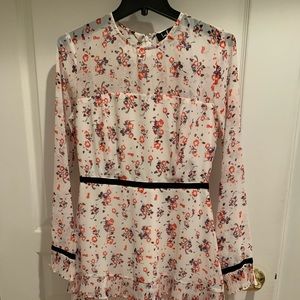 White floral Lulus dress size M